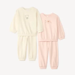 Set van 2 baby jogging outfits in fleece
