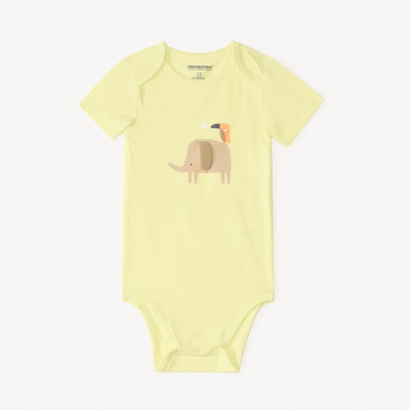 Set van 5 baby jongens rompers met fantasie safari-motieven (verschillende sluitingen afhankelijk van de leeftijd)