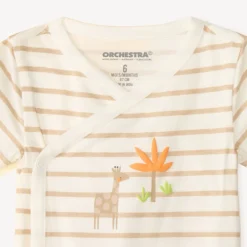 Set van 5 baby jongens rompers met fantasie safari-motieven (verschillende sluitingen afhankelijk van de leeftijd)