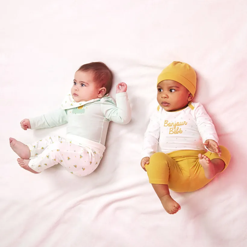 Set van 2 babysets met 3 stukken in jersey