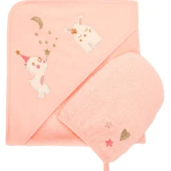Set van badcape + washandje Little Princess
