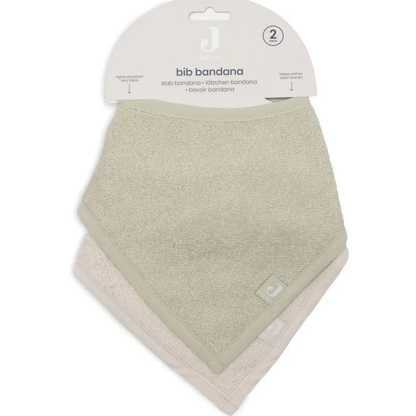 Set van 2 bandana slabbetjes Silk Roze/Sand