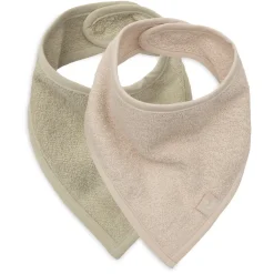 Set van 2 bandana slabbetjes Silk Roze/Sand