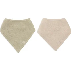 Set van 2 bandana slabbetjes Silk Roze/Sand
