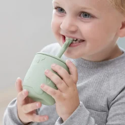 Set van 2 bekers met rietje Peekaboo – Wally blauw