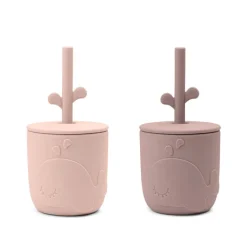 Set van 2 bekers met rietje – Wally Rose