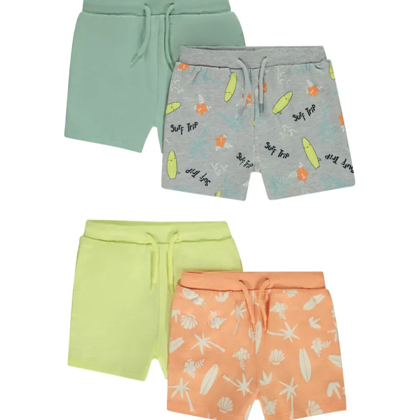 Set van 4 Bermuda's met fantasie voor jongen
