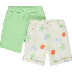 Set van 2 Bermuda's met fantasie voor baby jongen