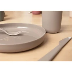 Set van 6 bestekstukken Tiny Bioplastic – Beige/Mokka