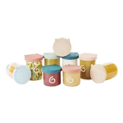 Set van 9 bewaarpotjes Isy Bowls met 6 potjes van 250 ml en 3 potjes van 120 ml