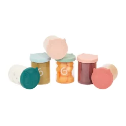 Set van 6 bewaarpotjes Isy Bowls van 250 ml van borosilicaatglas met luchtdichte siliconen deksel