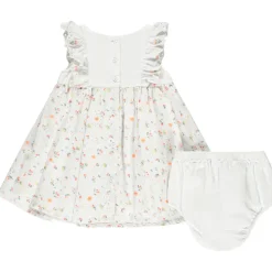 Set van bloemenjurk met volant + bloomer voor baby meisje