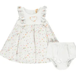 Set van bloemenjurk met volant + bloomer voor baby meisje