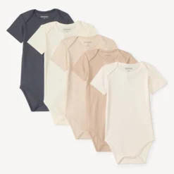 Set van 5 bodies met korte mouwen voor baby's
