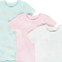 Set van 7 bodies met korte mouwen voor meisjes