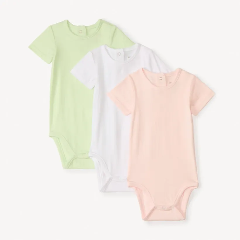 Set van 3 bodies met korte mouwen meisjes