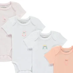 Set van 7 bodies met korte mouwen voor meisjes