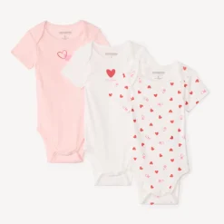 Set van 2 bodies met korte mouwen in fantasie voor meisjes