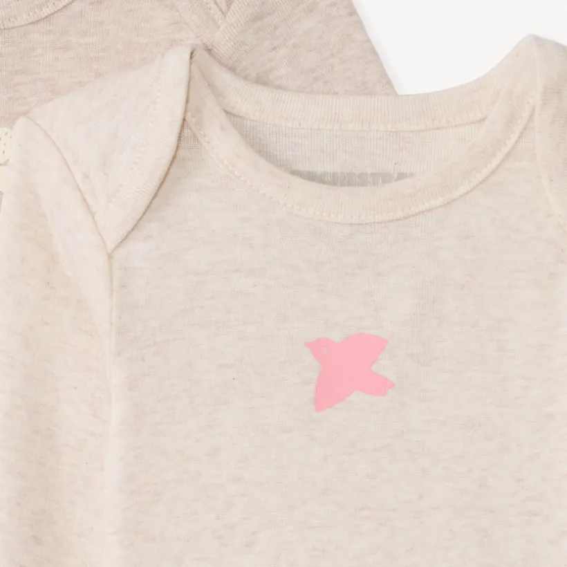Set van 5 bodies met lange mouwen en print meisjes