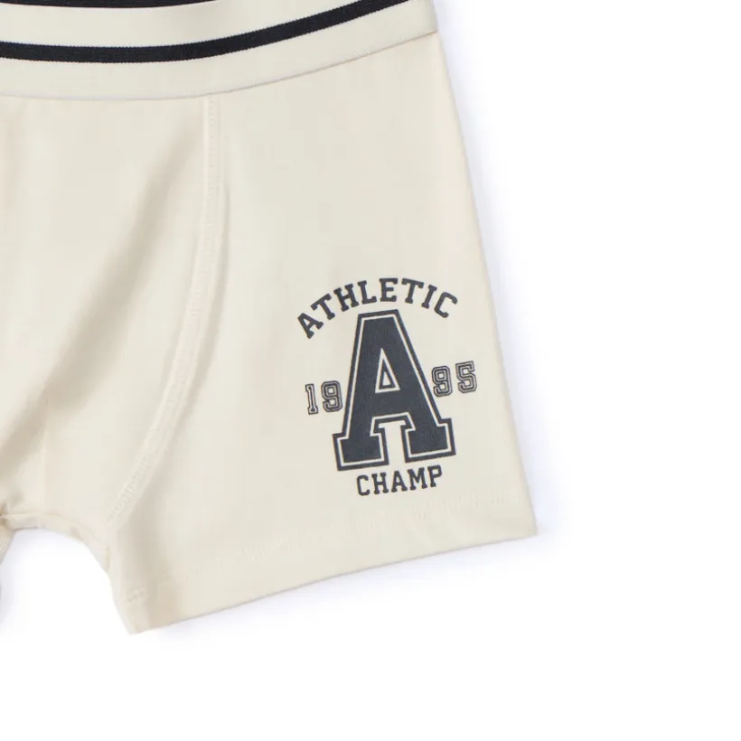 Set van 5 boxershorts, effen en gestreept, jongens