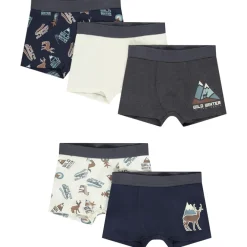 Set van 5 boxershorts met hertmotief jongens