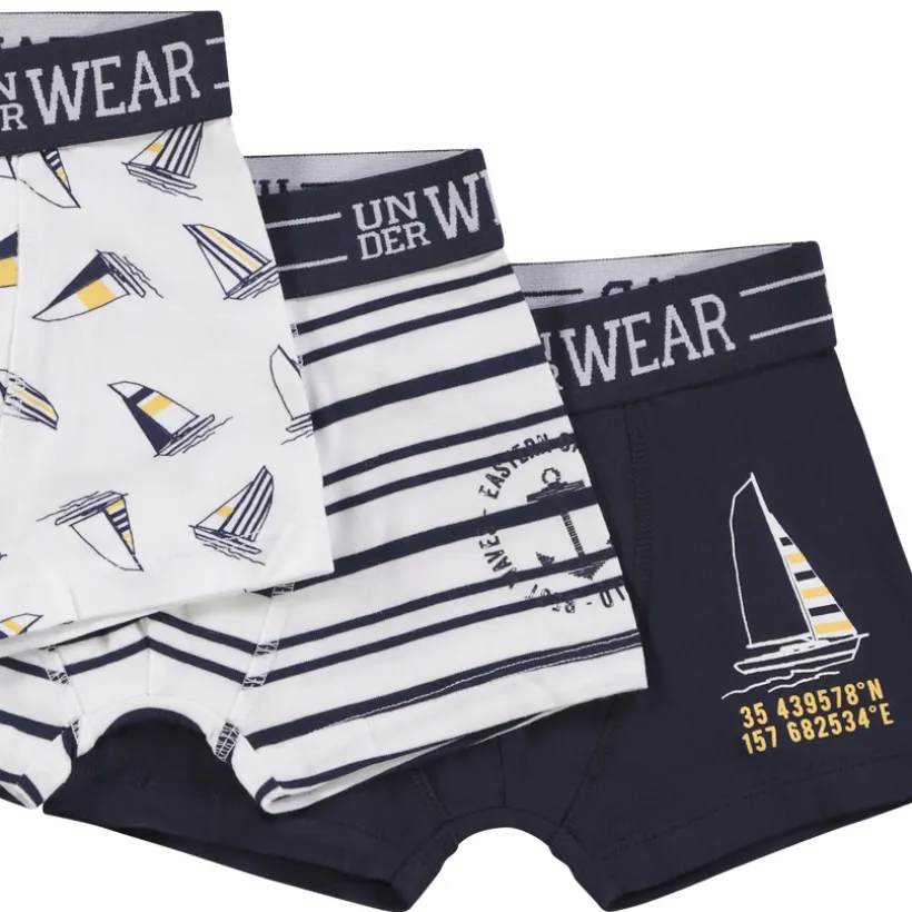 Set van 3 boxershorts met maritiem fantasie voor jongen