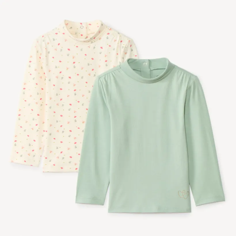 Set van 2 coltruiondertruien meisjes