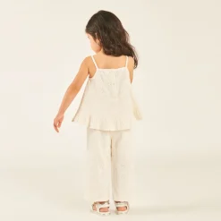 Set van 2 delen met een hemdje en broderie anglaise broekje voor babymeisjes.