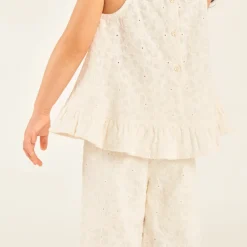 Set van 2 delen met een hemdje en broderie anglaise broekje voor babymeisjes.