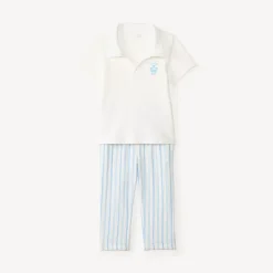Set van 2 delen met gestreepte polo en broek voor babyjongen