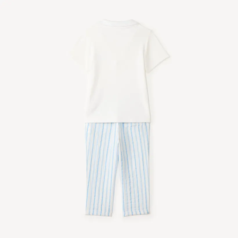Set van 2 delen met gestreepte polo en broek voor babyjongen