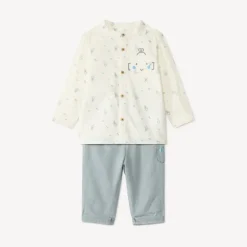 Set van 2 delen met shirt en broek met robotpatronen
