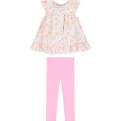 Set van 2 delen met tuniek met flamingo's meisjes