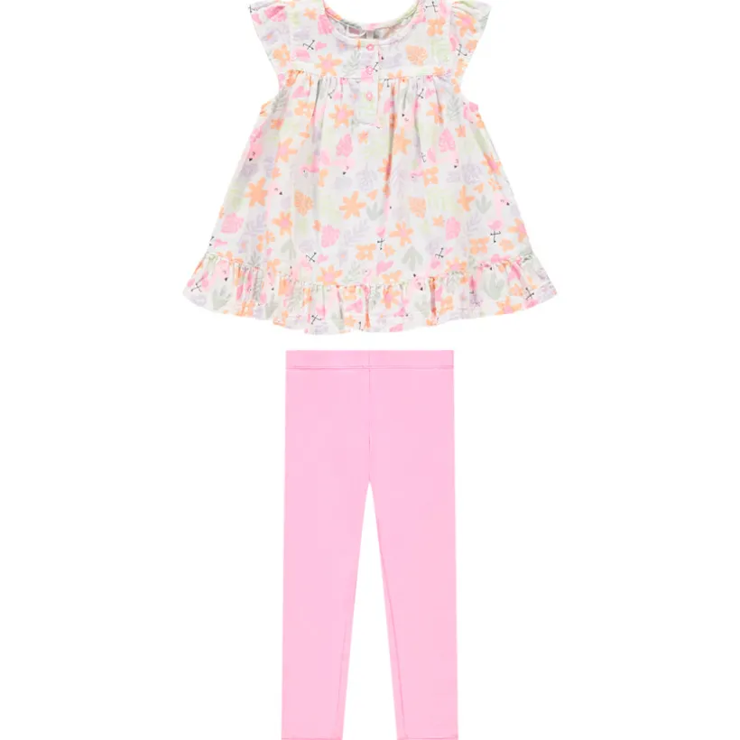 Set van 2 delen met tuniek met flamingo's meisjes