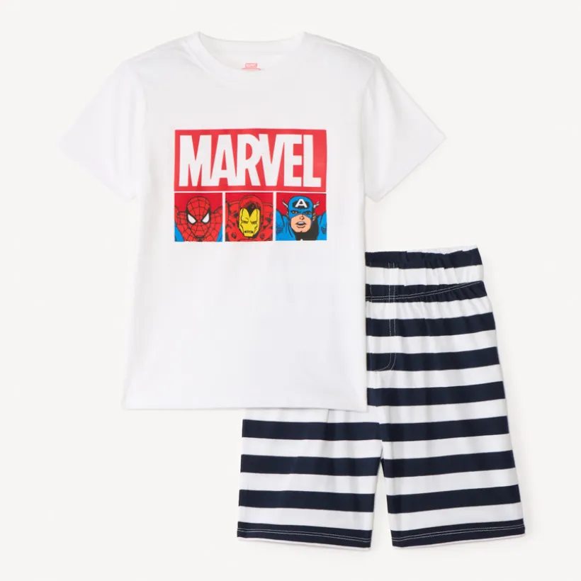 Set van 2 delen pyjama t-shirt + korte broek Héroes Marvel jongens