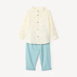 Set van 2 delen: shirt en broek voor babyjongen met dino-motieven.