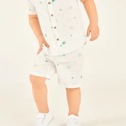 Set van 2 delen, shirt + korte broek met schildpaddendruk voor babyjongen