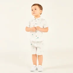 Set van 2 delen, shirt + korte broek met schildpaddendruk voor babyjongen