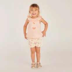 Set van 2 delen, top met spaghettibandjes + short voor babymeisjes