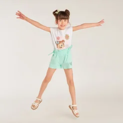 Set van 2 delen t-shirt + short Bilie Boo meisjes