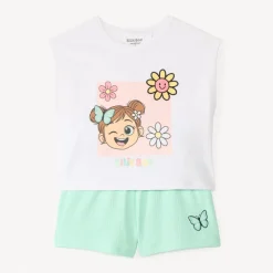 Set van 2 delen t-shirt + short Bilie Boo meisjes