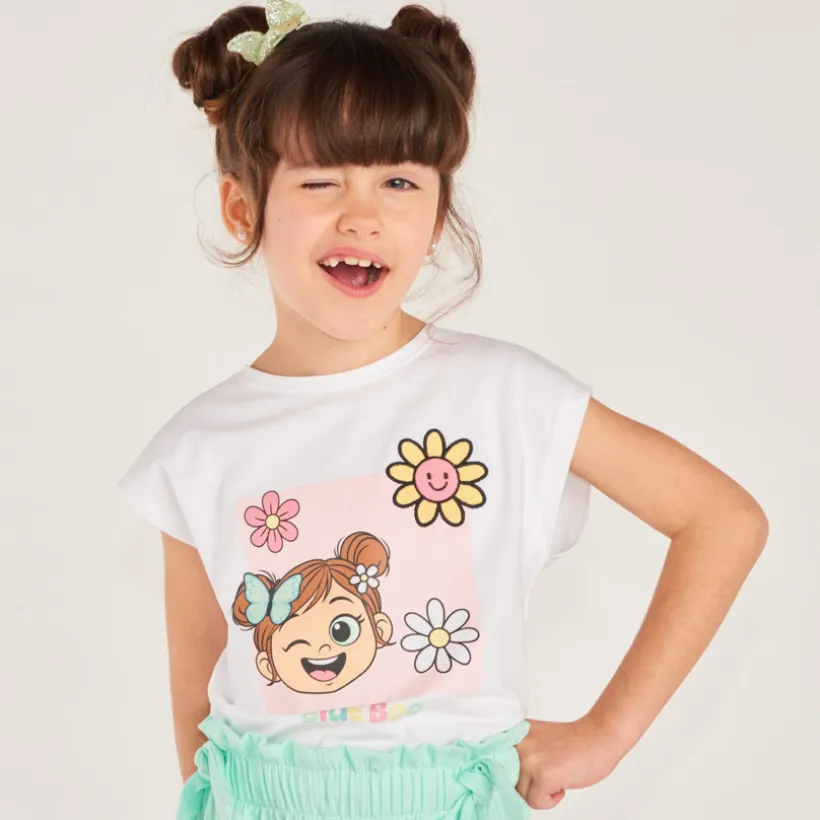 Set van 2 delen t-shirt + short Bilie Boo meisjes
