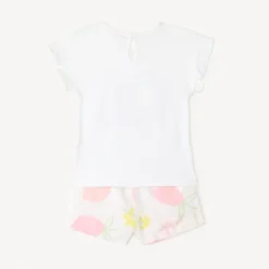 Set van 2 delen t-shirt + short met fruitprint voor babymeisje