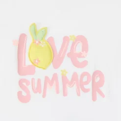 Set van 2 delen t-shirt + short met fruitprint voor babymeisje