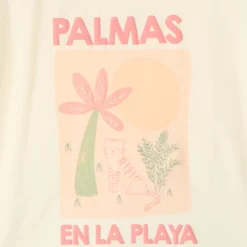 Set van 2 delen t-shirt + short met palmboommotief voor babymeisje