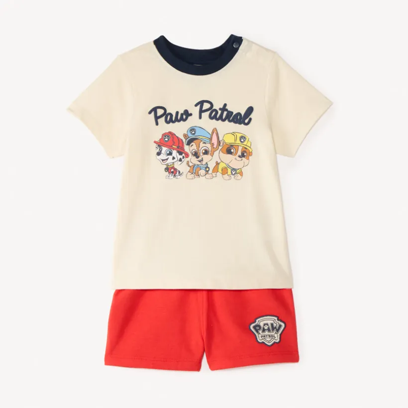 Set van 2 delen t-shirt + short Pat'Patrouille voor babyjongen
