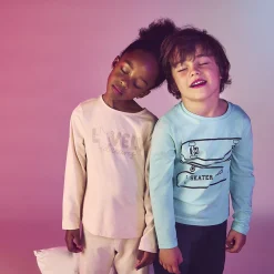 Set van 2-delige pyjama met fantasie skateprint jongens