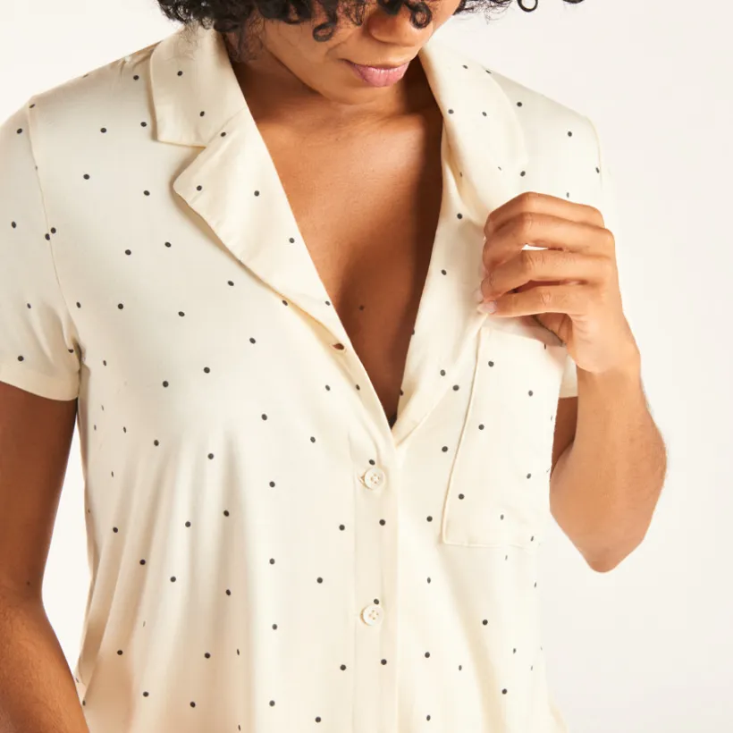 Set van 2-delige pyjama met shirt en short inclusief hoofdband voor zwangere vrouwen