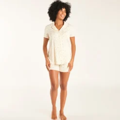 Set van 2-delige pyjama met shirt en short inclusief hoofdband voor zwangere vrouwen