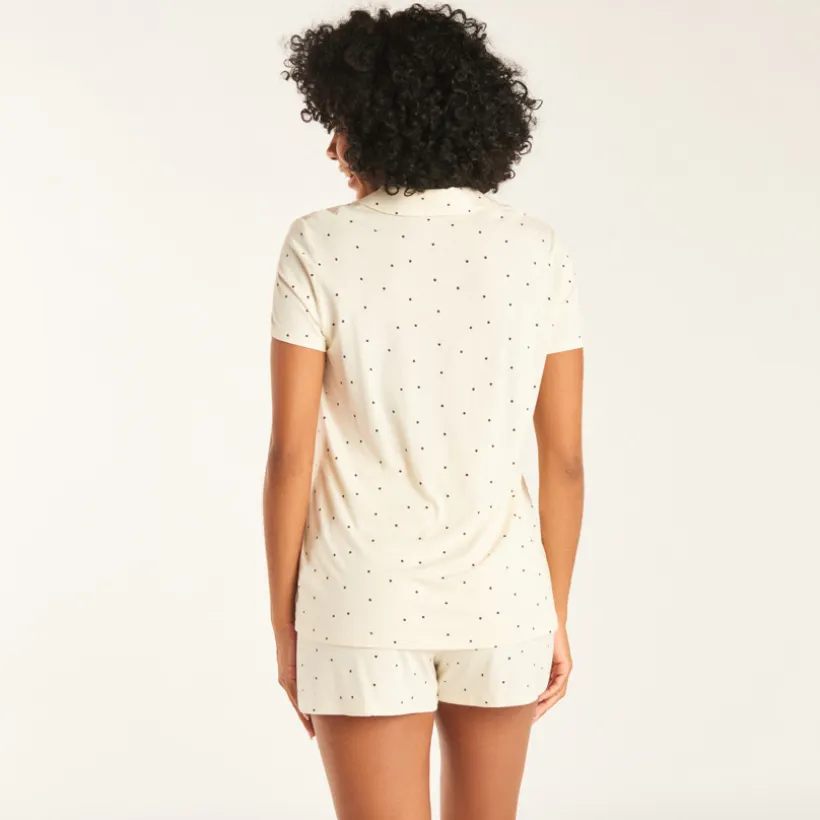 Set van 2-delige pyjama met shirt en short inclusief hoofdband voor zwangere vrouwen